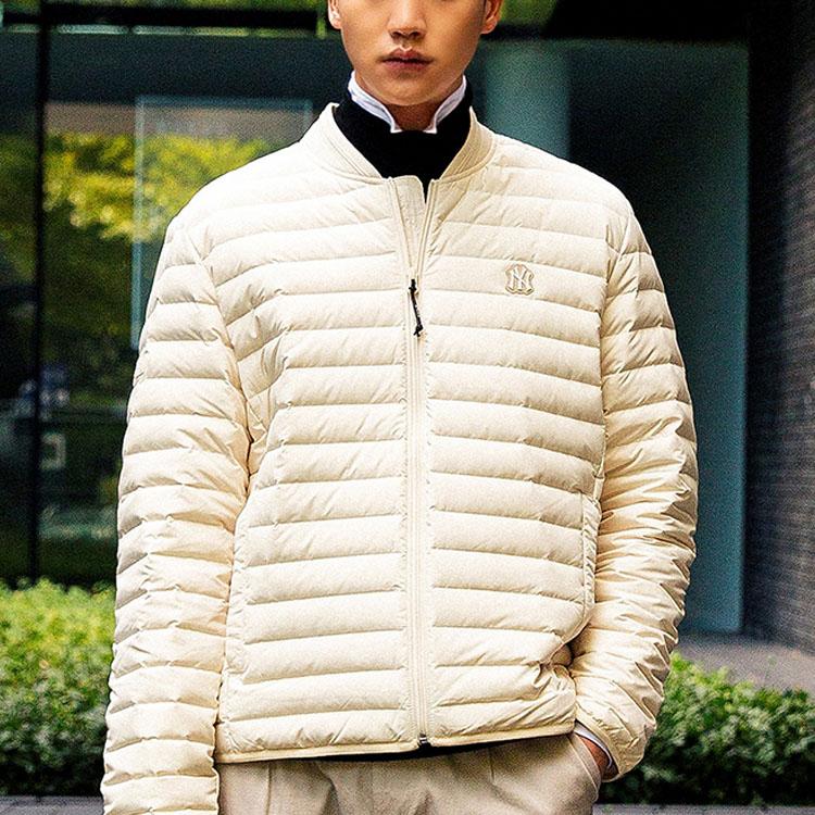 New MLB New York Yankees Down Jackets Unisex Ecru 3ADJL0216-50BGL