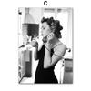 Vintage Black White Pairs City Golden Champagne Girl Wall Art Print Posters Living Room Decoration Home Canvas Painting Pictures