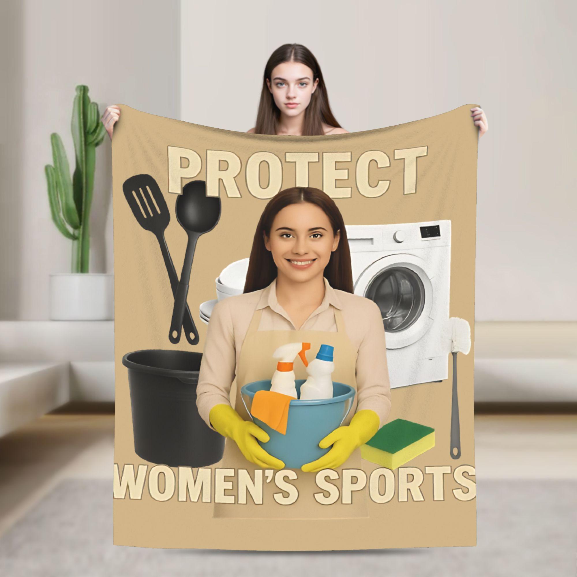 

I Support Womens Sports Blanket Warm Graphic Plush Throw Blanket For Children Couch Chair Flannel Bedspread Bed Cover 75x100cm (30x40inch)