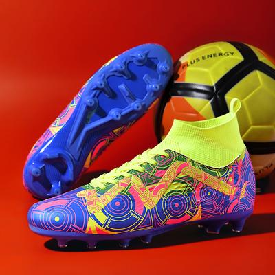 Fashion Mens Soccer Shoes TF/FG High Ankle Football Boots Kids Women Outdoor Non-slip Grass Multicolor Training Match Athletic Sneakers