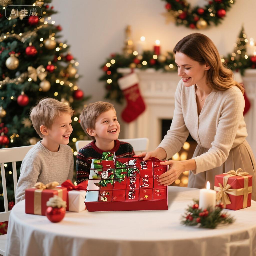 3D 24 párů vánočních ponožek adventní kalendář vánoční ponožky dárek na vánoční večírek dárky, náhodný vzor,