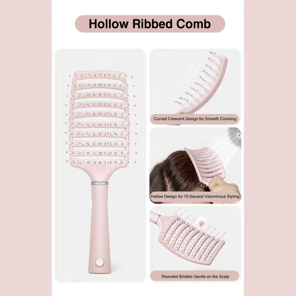 Wet & Dry Detangling Cushion Brush Faster Blow Drying Long Hair Cushion Massage Brush  for Women