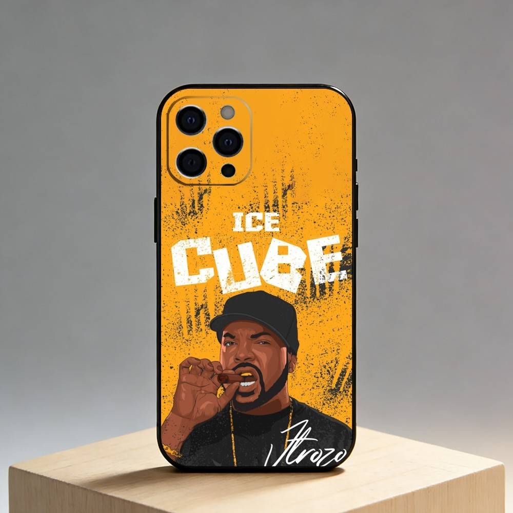 

Rapper I-Ice C-Cube Phone Case For iPhone17,16,15,14,13,12 Plus,Max Soft Silicone Black Cover iPhone13PROMAX