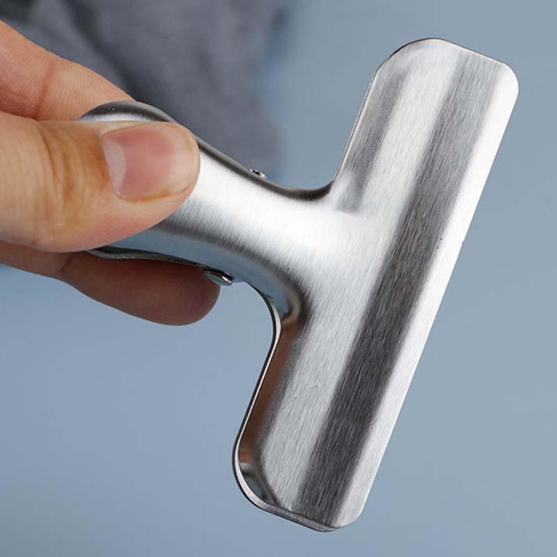 8pcs Stainless Steel Clips, Moisture-proof Household Plastic Bag Supplies, Fresh-keeping Clip, Sealing Clip