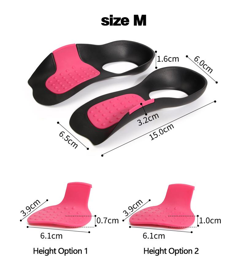 1 Pair Arch Support Orthotic Insoles for Flat Feet, Detachable Half Inserts, O & X Type Leg Valgus Correction Insoles