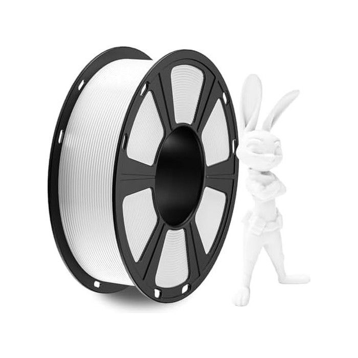 Filament PLA Blanc 1,75 mm 1 kg bobine pour imprimante 3D