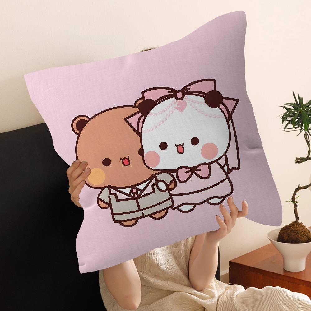 Bear Cartoon Kawaii DDudu BBubu Pillow Anime Pillow Sofa Bed Head Pillow Cover Cushion Cover 45x45 cm Fashion