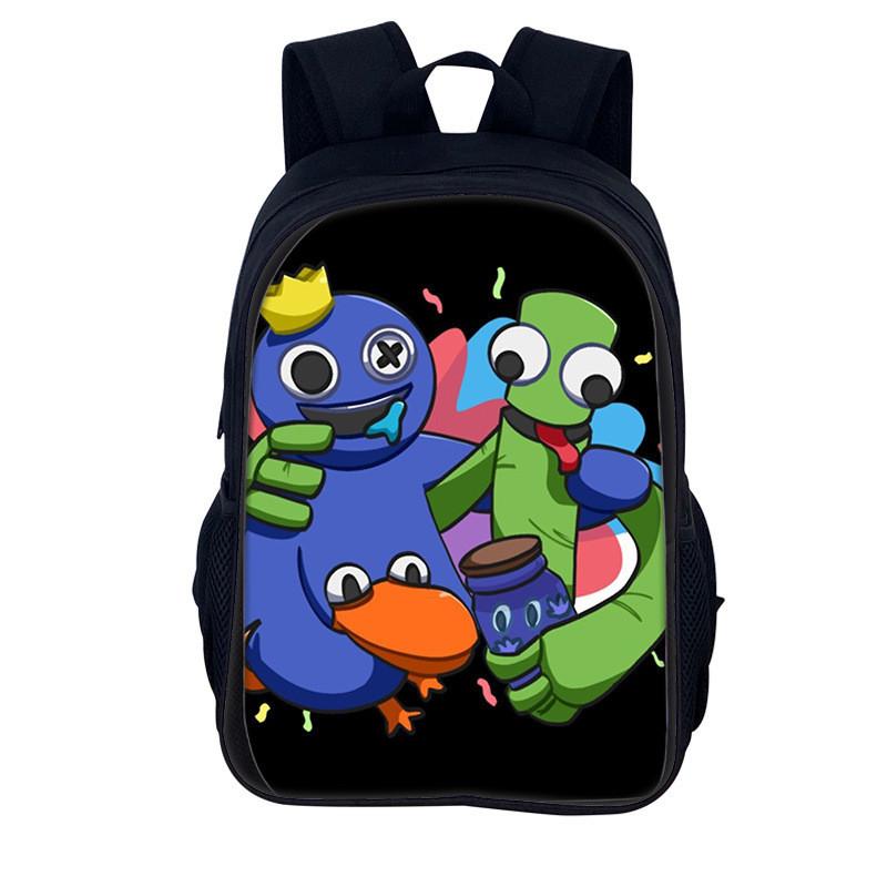 Rainbow Friends Kids Backpack With Polyester Material And Spacious Design For School And Daily Use