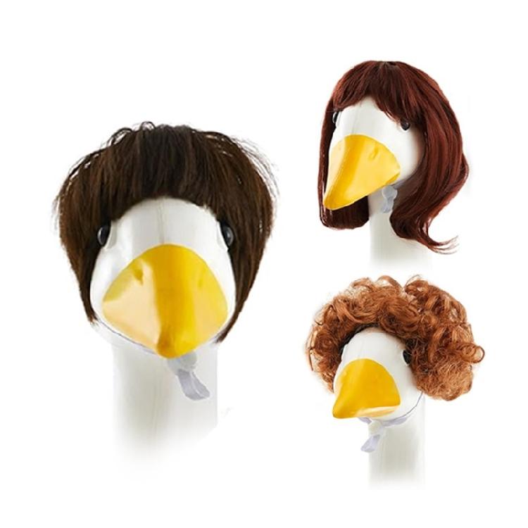 Unerhört lustige Gänse Perücken Haustiere Foto Requisiten Feiertags Haustierkostüm Perfekt für Rasen Gänse Dekorationen und zum Verleihen von Charakter an Haustieroutfits