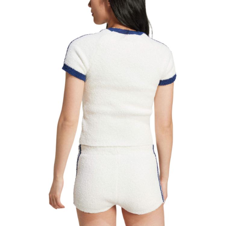 adidas Premium Full Fashioned Casual Comfortable Short Sleeve Raglan T-Shirt Women Tops White IX0945