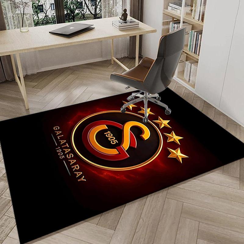 Galatasaray Football Club Emblem Area Rug Office rug, Chair Rug, Decor Carpet Livingroom bedroom Mat, Large Size Fan gifts Christmas gifts