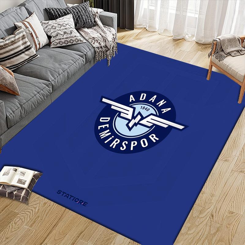 Adana Demirspor2 Flanellmuster Quadratischer Teppich, Läufer, Teppich für Wohnzimmer Schlafzimmer Sofa Spielzimmer Dekor, Rutschfeste Fußmatte