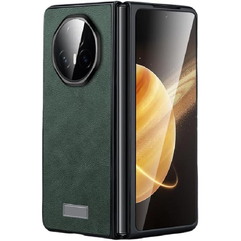Case for Honor Magic V3, Premium PU Leather Hard PC Protection Cell Phone Case Ultra-Thin Flip Shockproof Protective Cover for Honor Magic V3,Brown