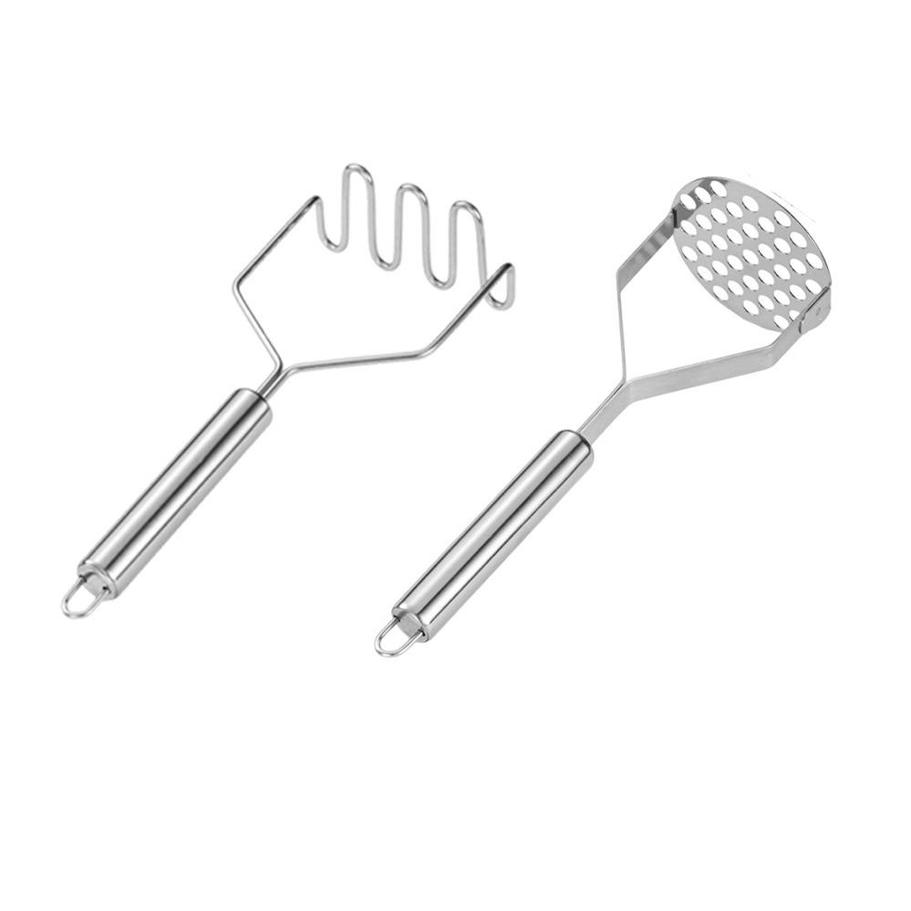 1/2 Pcs Manual Operation Potato Masher Heavy Duty Pusher Fruit Tools Egg Salad Making