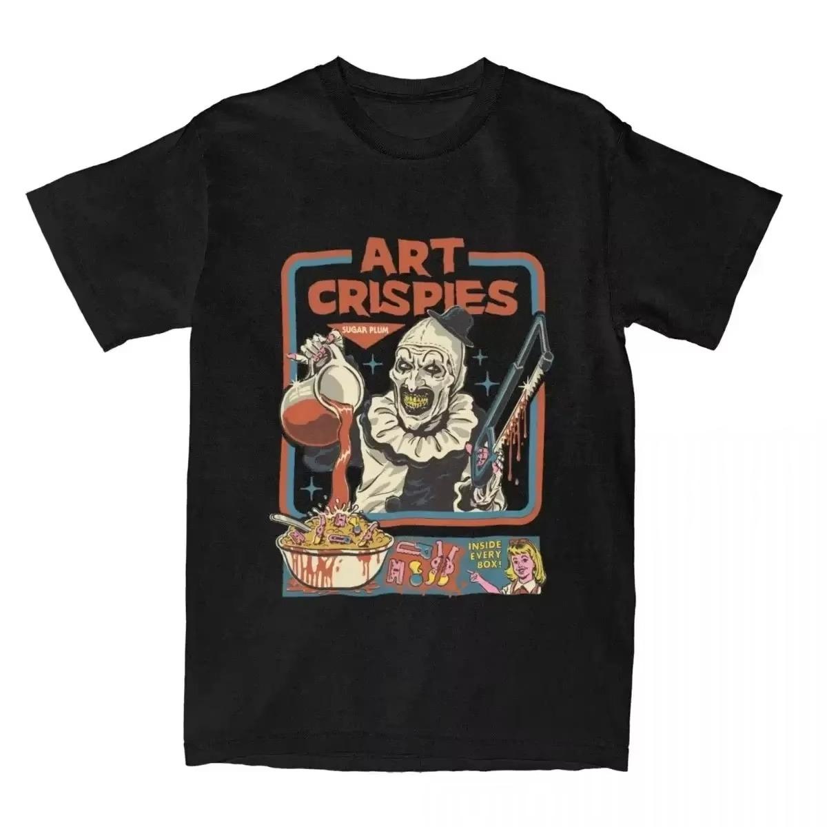 

2025 Art Crispies Terrifier Clown Shirt Apparel Men Women s Pure Fashion Retro Horror Tee Shirt Clothes Graphic Printing S