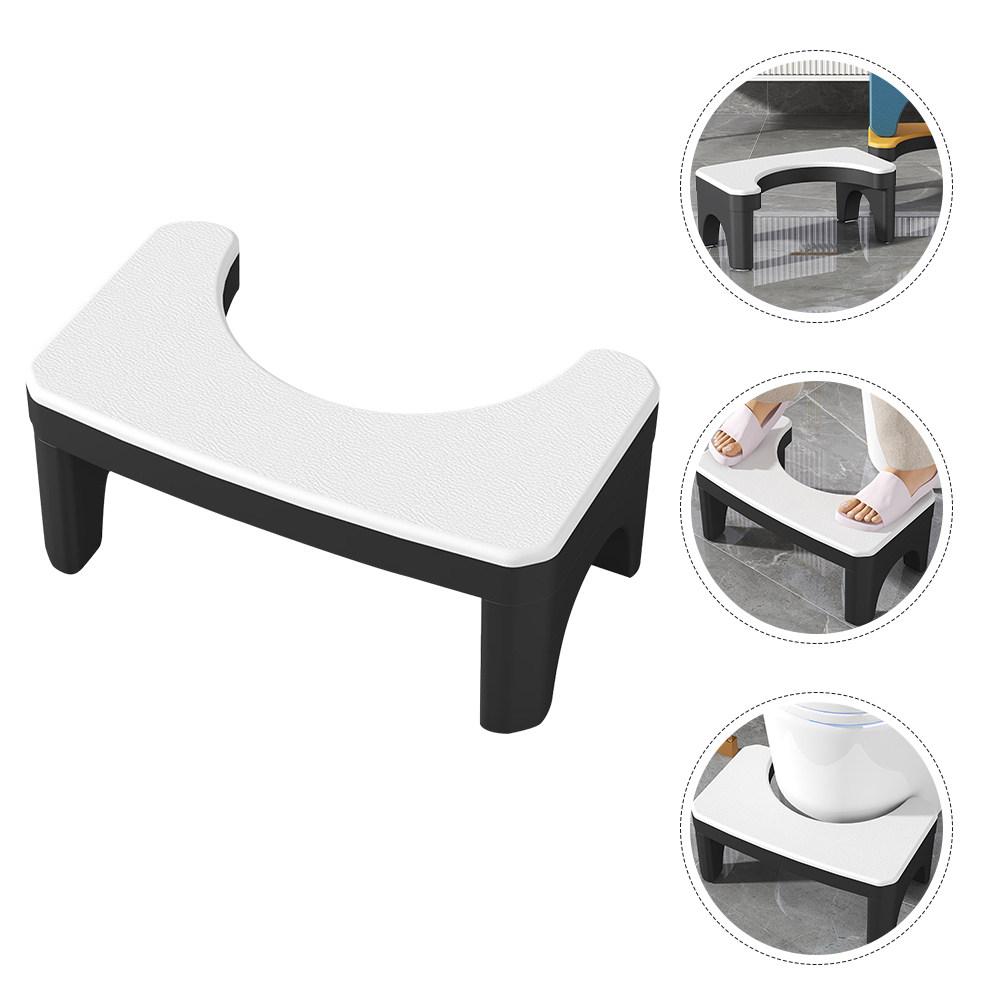 Toilet Adults Potty Stool Ergonomic Non-Slip Bathroom Footstool Compact Space Saving Potty Step Squatting Stool