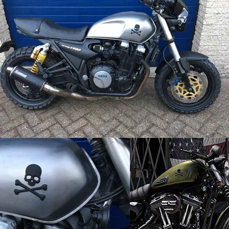 Fashion Motorcycle Car Universal 3D Ghost Skull Skeleton Crossbone Sticker Motorcycle Badge Emblem Car Decal Styling Accessories