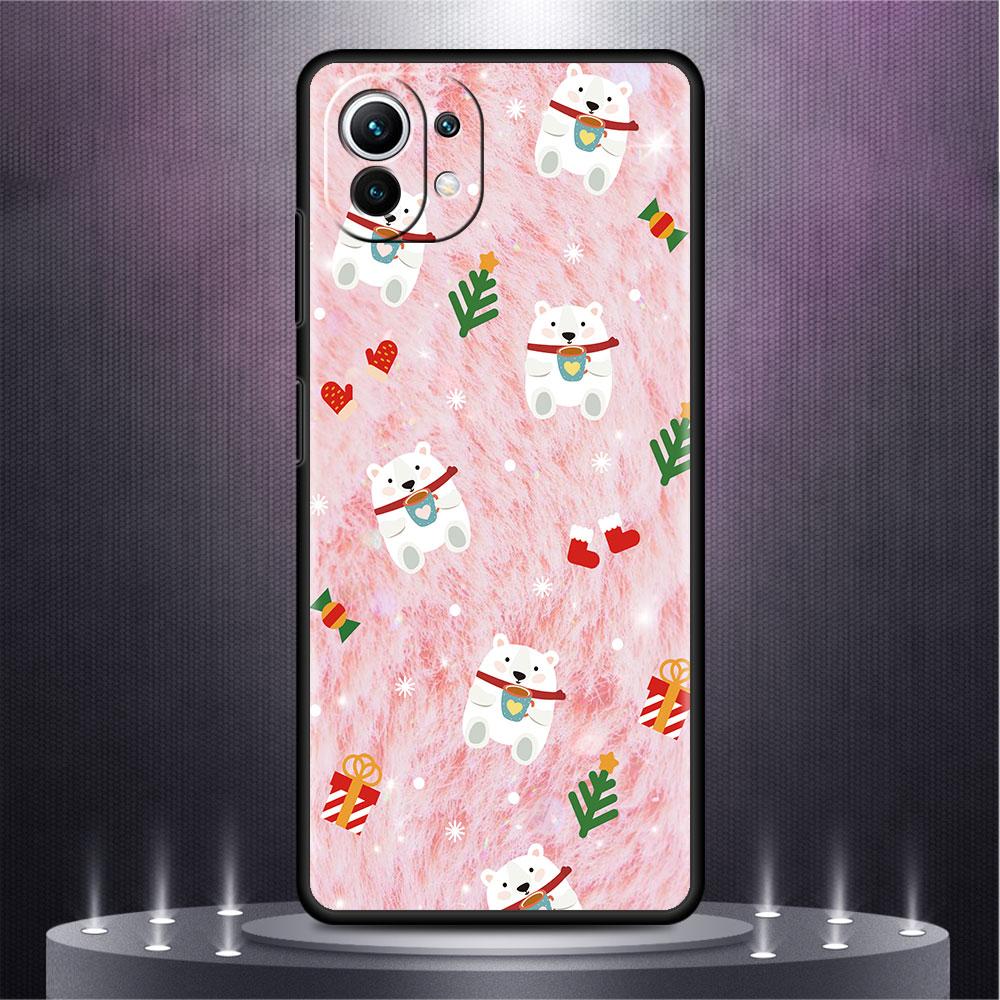 Cartoon Weihnachtsmann Elch Coole Hülle für Xiaomi Mi Poco X3 NFC M4 M3 Pro F3 GT F1 11 Lite Note 10 11T 10T 9T Rückseite Weiche Telefonabdeckung