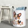 Laundry Collector Kawaii Tricolor Corgi In The Garden Folding Laundry Basket Home Organizer Baby Washing Basket Home Organizer