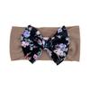 baby new children's hair accessories cute baby floral seamless wide headscarf nylon bow baby headband