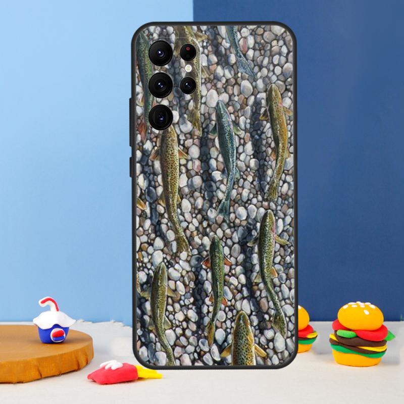 Trout Fishing Phone Case For Samsung Galaxy S25 Ultra S9 S10 S20 S21 S22 Plus S23 FE S24 Ultra Cover Coque