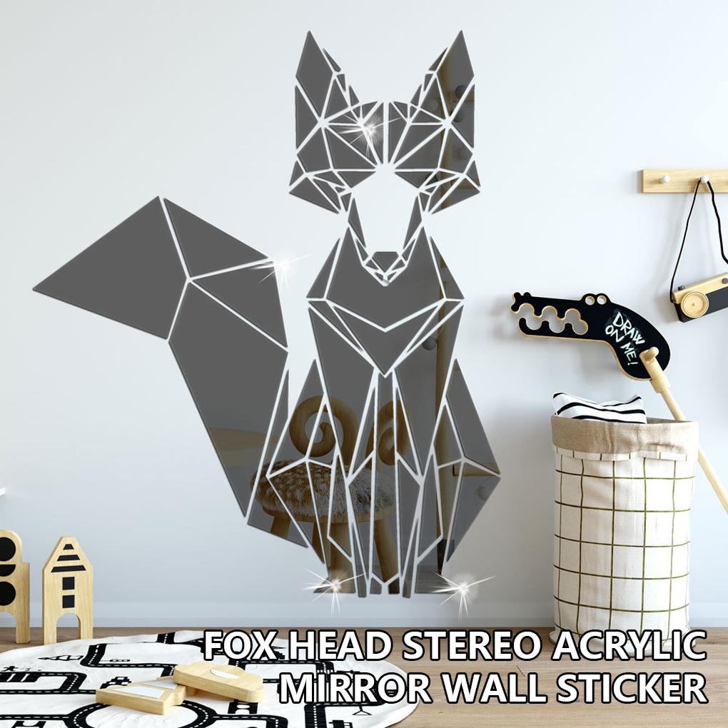Geometric Acrylic Wall Stickers For Living Room Decoration Wall Stickers Detachable Mirror