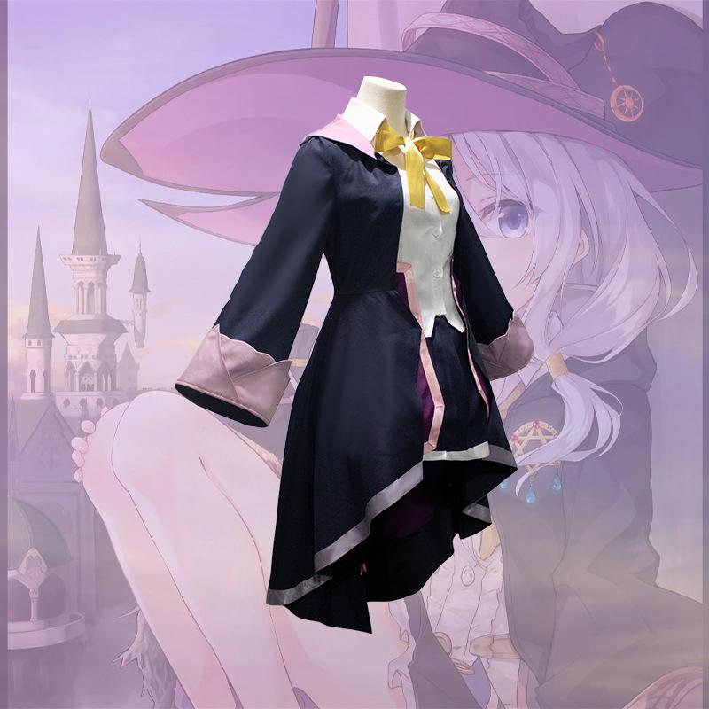 Аниме Путешествие Элейны Странствующей Ведьмы Косплей Костюм Шляпа Наряд Majo no Tabitabi Прелестное Женское Вечернее Платье