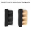 1 Pair Of Nylon Shoe Brushes, With Soft And Hard Bristles Suitable For Deep Cleaning, A Durable Household Shoe Care Tool.