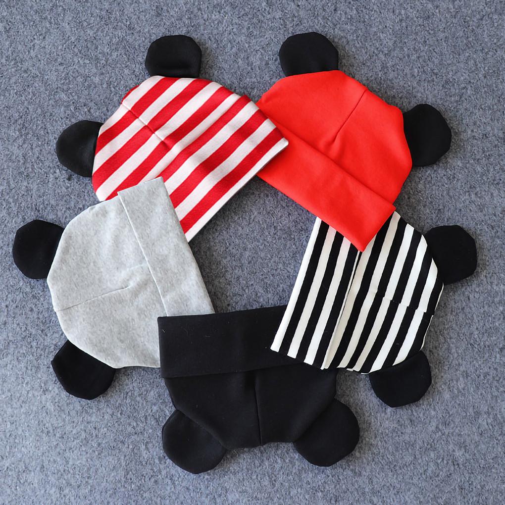 Baby Cap Cotton Unisex Baby Hat Elastic Black Ear Newborn Cap Head Scarf for Spring Autumn