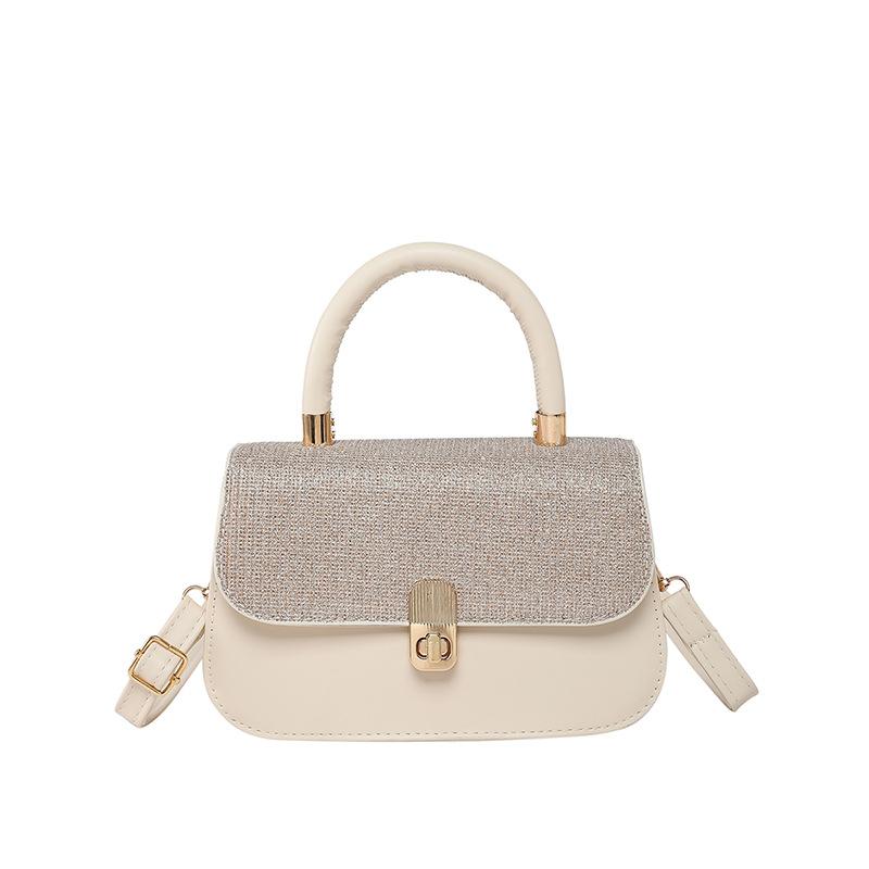 2025 New Retro Portable Small Square Bag Summer Sense Simple Texture Crossbody Shoulder Bag Hand Carry Fashion Women's Bag