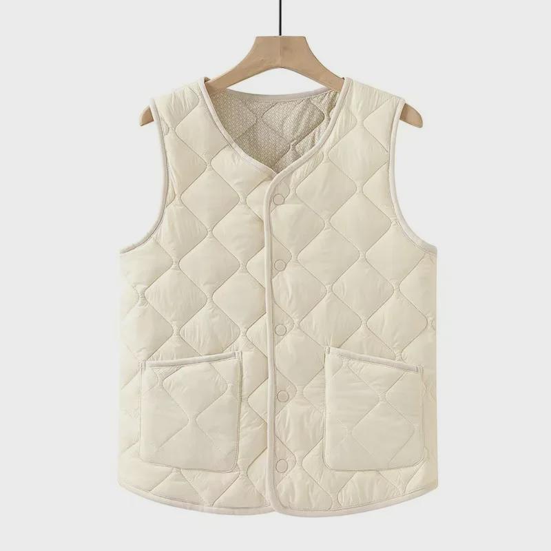 Unisexowa nadmuchiwana kamizelka z aksamitu: 100% Wełna Owcza, Lekka, Ciepła, Odzież Codzienna Jesień/Zima.