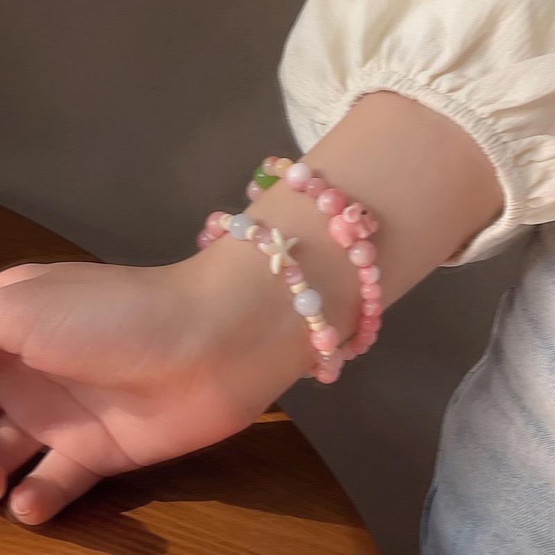 Macaron Color Series Little Elephant Ceramic Bracelet - 2023 Spring/Summer Sweet Style Versatile Jewelry