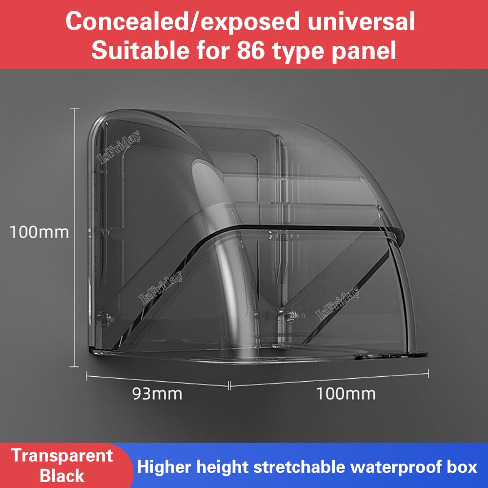 Caixa Tomada de Banheiro Exterior Caixa à Prova d'Água Proteção Tomada Interruptor Capa Protetora Plugue Elétrico Capa à Prova de Chuva