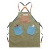 Multifunctional Color Block Canvas Apron for Barber, Barista & Baker - Custom Waist Apron