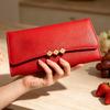 Women's Multifunctional PU Leather Clutch: Stylish Large-Capacity Wallet with Buckle Coin Purse