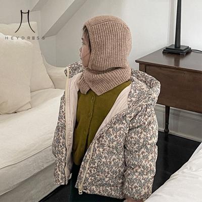 Novo inverno crianças jaqueta para baixo coreano floral menina bonito estilo ocidental bebê à prova de frio jaqueta quente