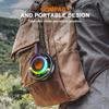 Portable Wireless Bluetooth Speaker, Shower Speaker with RGB Lights, Hi‑Fi Audio, IPX7 Waterproof, Bluetooth 5.4, Extended Playtime, TF Card