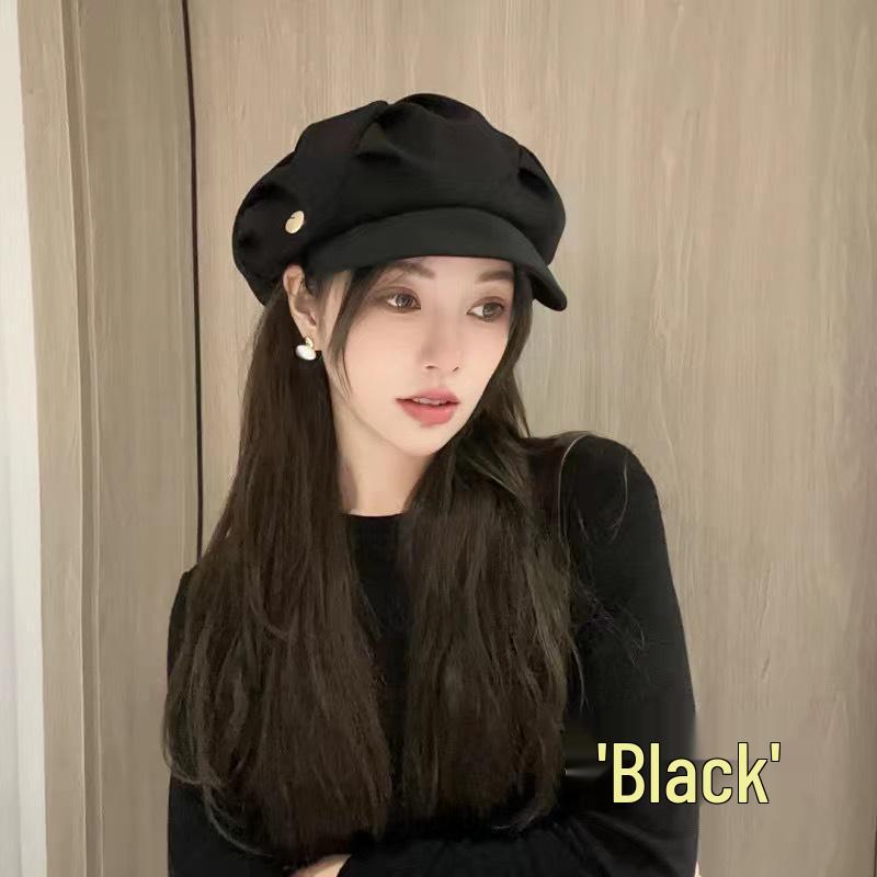 Women's Summer Korean Style Cloud Beret: Versatile, Face-Slimming Painter Hat with Large Head Circumference - Internet Celebrity Trend.