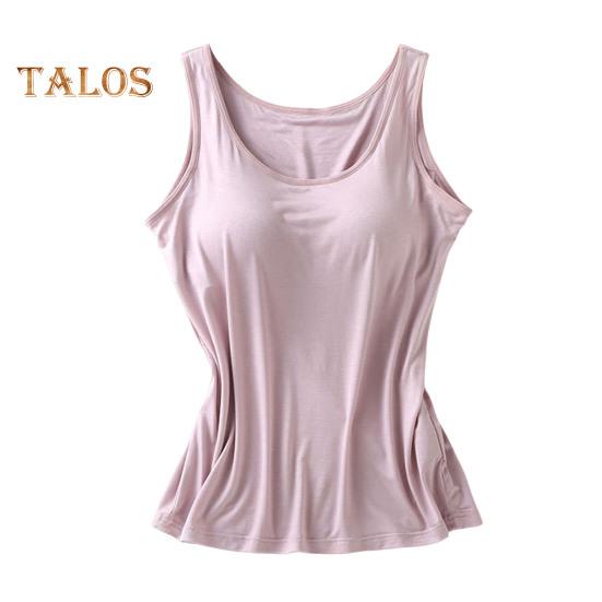 Dámské tílko s vestavěnou policovou podprsenkou, ležérní tílko se širokými ramínky, jógové tričko, letní základní polstrované cvičební spodní prádlo