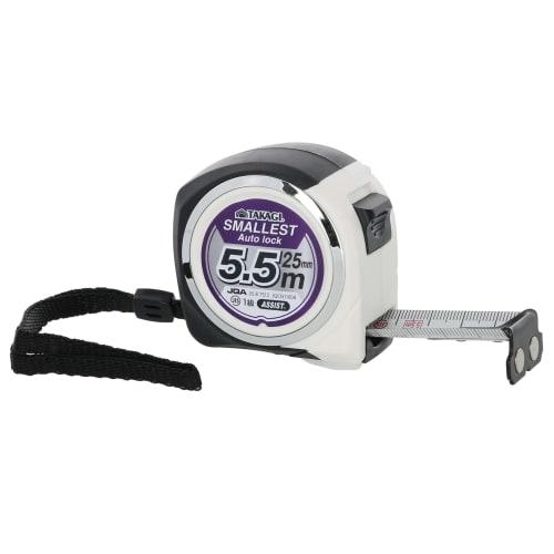 Takagi TAKAGI Ultra-Small Auto-Lock Convex Tape Measure, 25mm X 5.5m, Magnetic Claws