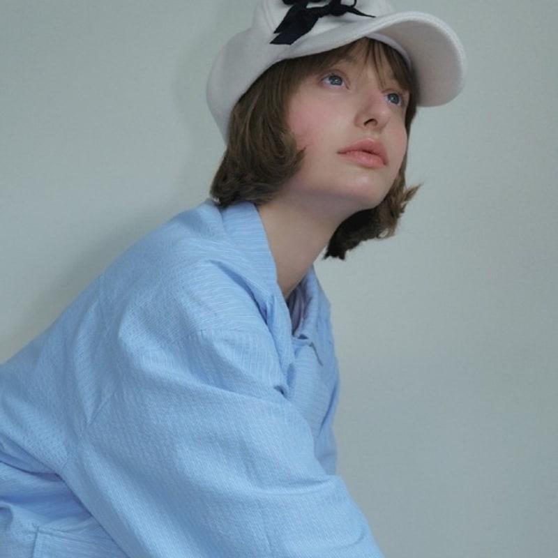 Poesiedame DOUBLE BOW MARGOT HAT IN CREAM