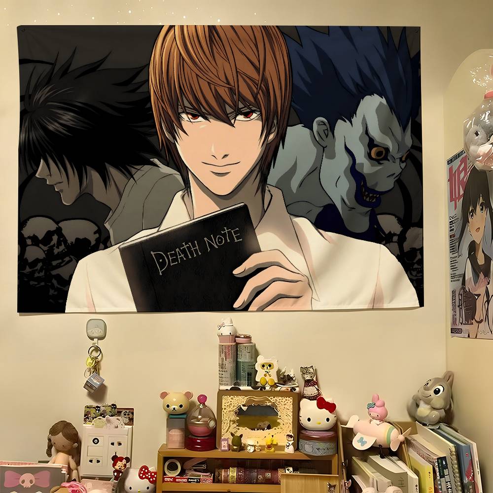 1pc Japanese Comics Death Note Colorful Hippie Psychedelic Bedroom Dorm Decor Aesthetic