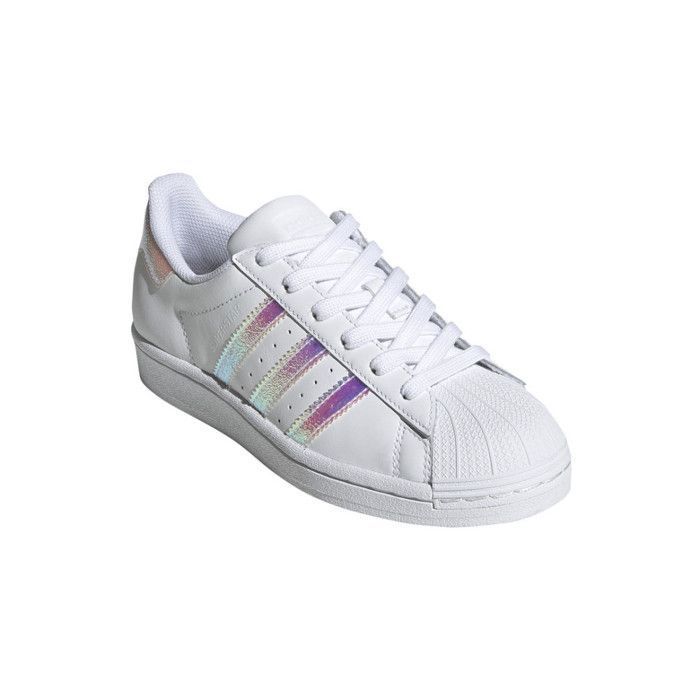 Košík - adidas Originals - SUPERSTAR Junior - Bílý - Kožený svršek - Gumová podrážka