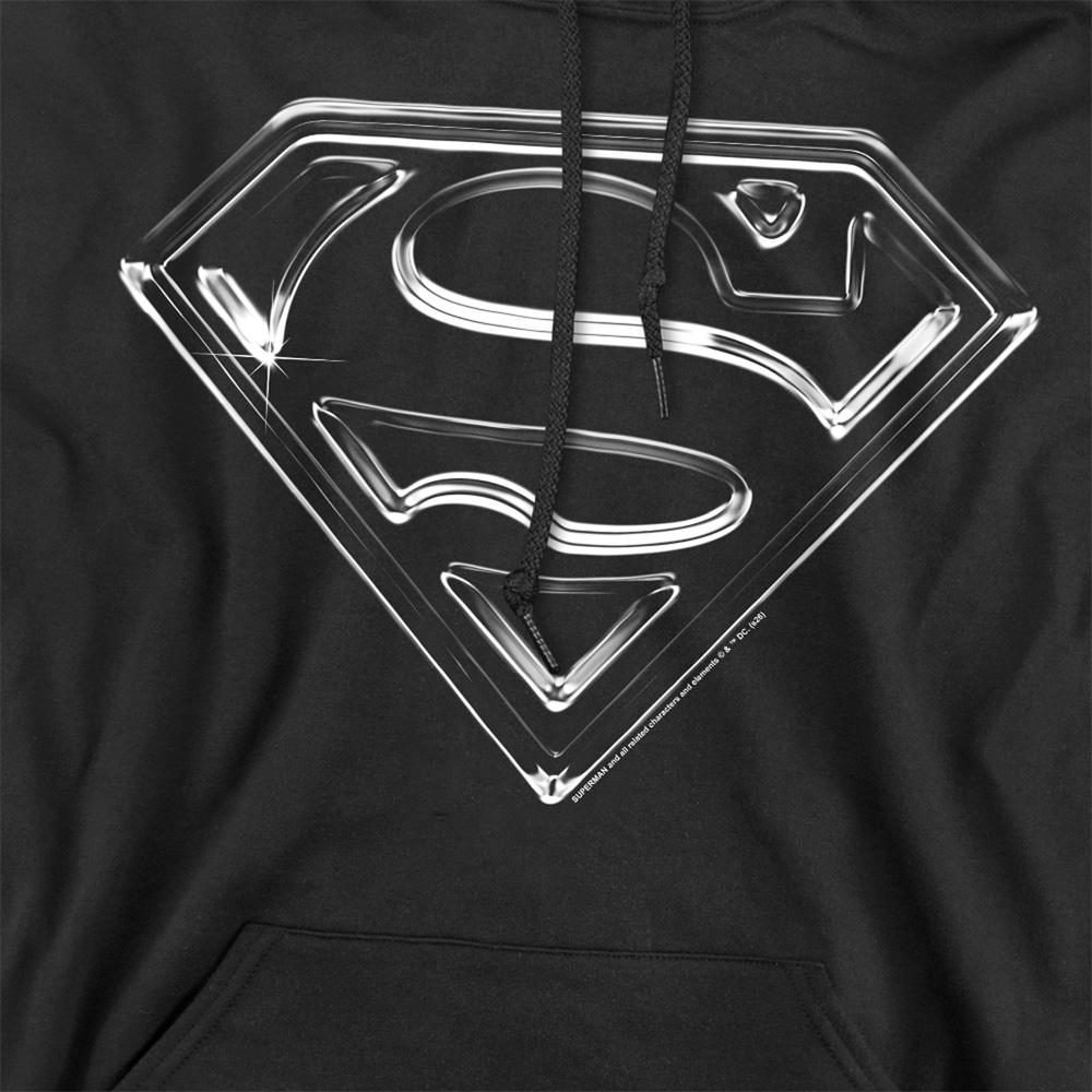 SUPERMAN Unisex Adult Steel Logo Hoodie