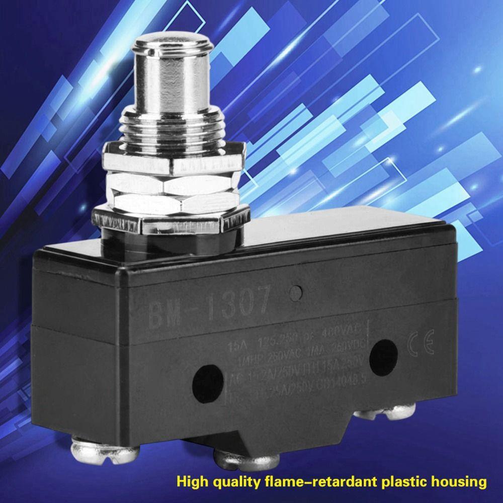 250V 15A Micro Switch Silver Contacts Plastic Housing Momentary Limit Switch Great Conductivity BM-1307/BM-1308