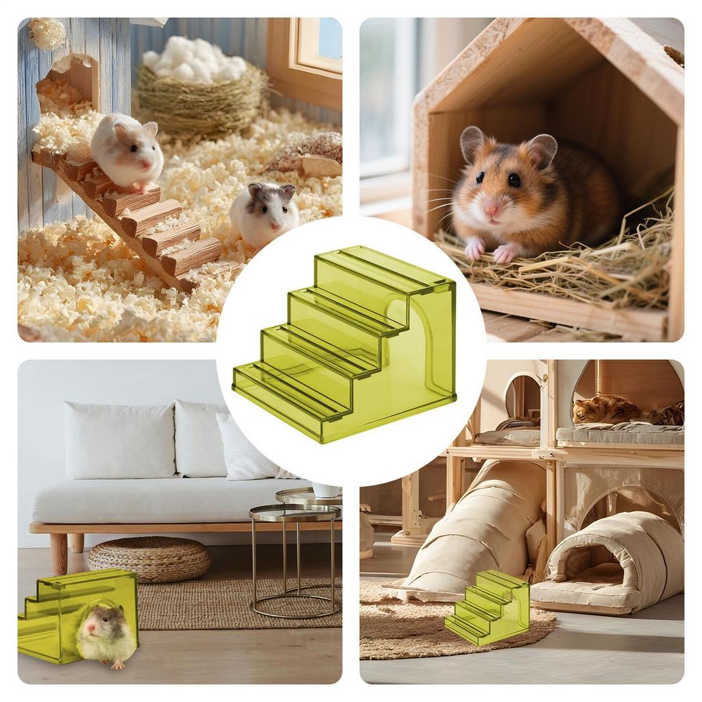Hamster Climbing Ladder Anti-slip Stairs Hamster House Platforms Ladder Toy Small Animals Climbing Stairs For Exercise Digging