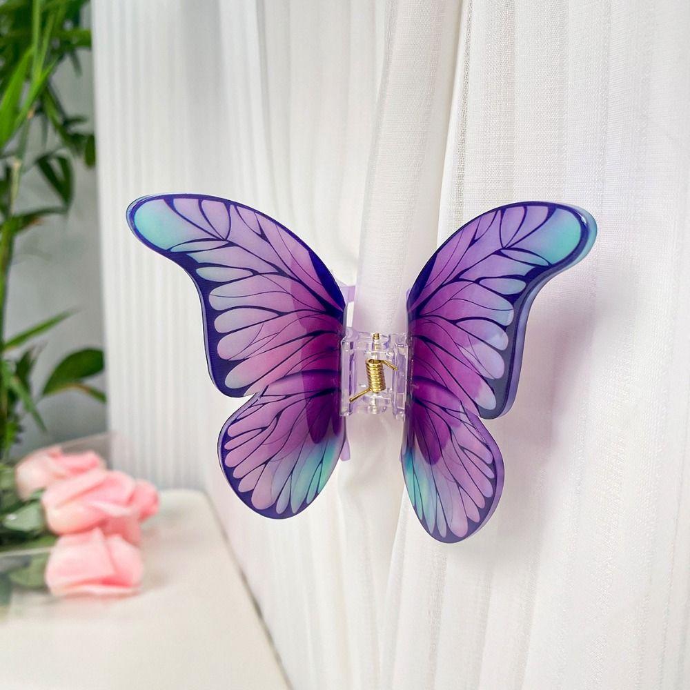 Animals Butterfly Hair Clip Printing Large Shark Clip Personalized Butterfly Hair Claw Girl