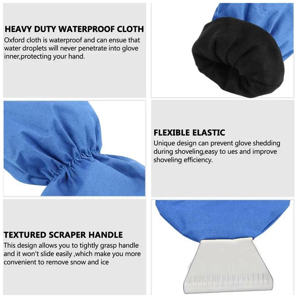 All-in-One Car Ice Scraper & Snow Brush With Thermal Gloves Winter Snow Removal Kit For Auto Window Outdoor Winter Gloves