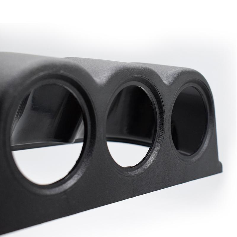 Supporto per Pod Triplo Universale 52mm 2" a 3 Fori per Cruscotto Auto, Portastrumenti, Tazza Strumenti, Plastica ABS Nera, Accessori Auto