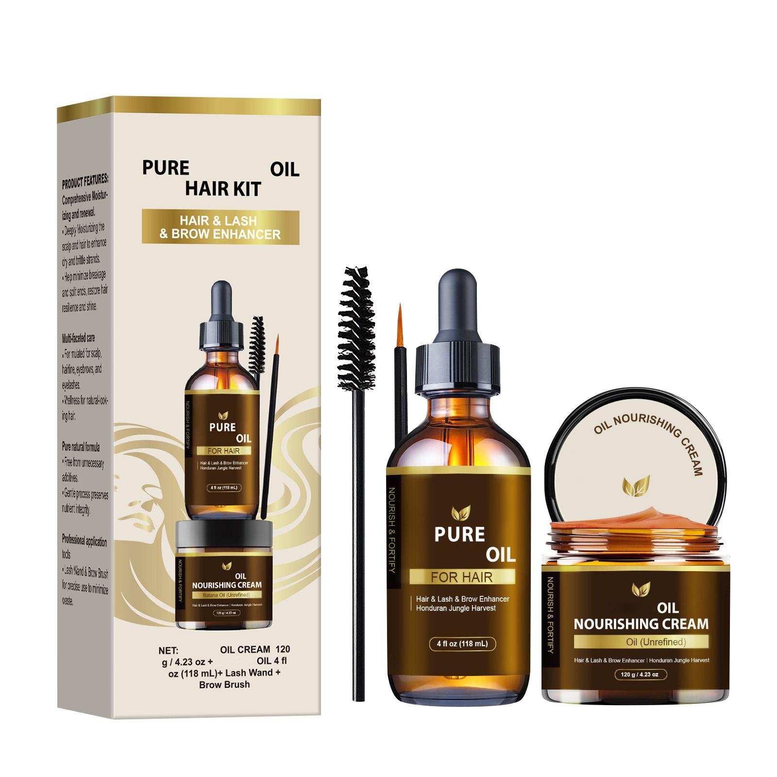 

Natural Hair Care Oil, Nourishing Damaged Hair. Natural Hair Growth Oil Hair Care Cream Set Nourishes The Scalp,118ml+120g One Size белый